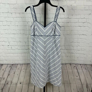 Lilly Pulitzer Vintage Blue and White Striped Seersucker Dress Size 10